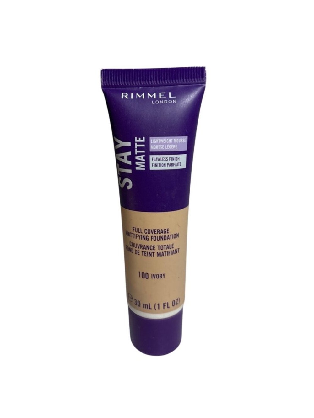 Rimmel Stay Matte Full Coverage Mattifying Foundation 100 Ivory Lightweight